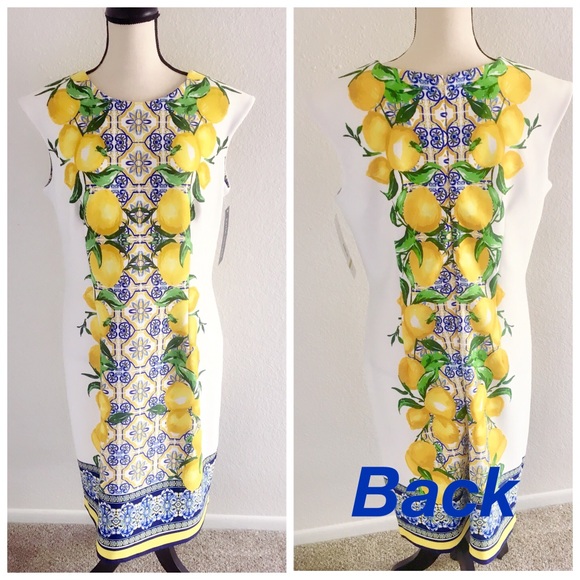 karin stevens Dresses & Skirts - NWT Karin Stevens limoncello lemon print dress